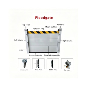 Barrière anti-inondation en alliage d'aluminium à installation rapide, système de barrage imperméable détachable, barrière anti-inondation d'urgence personnalisable. - Product Image 3