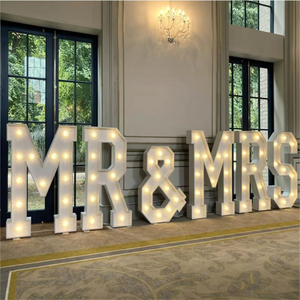 Đạo cụ đám cưới trang trí nội thất kết hôn với tôi đèn thư 3ft 4ft số lớn khổng lồ ánh sáng lên LED marquee Bảng chữ cái tình yêu thư - Product Image 5