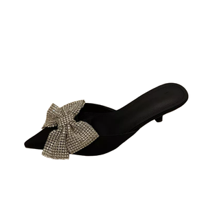Women's 2025 Spring High Heel Sandals Bowknot Design Breathable Fashion Trend Stiletto Heels - Product Image 5