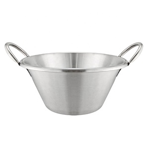 Cazo Grande de Acero Inoxidable, Diseño Profundo, para Cocinar al Aire Libre, con Asas, para Carnitas, Cazos Resistentes, Wok - Product Image 2