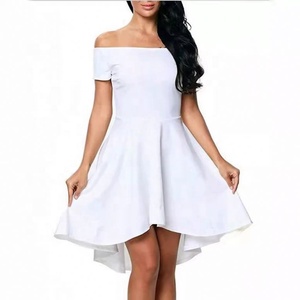 Europa y América 2026 Nuevo Vestido Corto de Mujer con Hombro Descubierto y Manga Corta, Estilo Swing, de <span class=keywords><strong>Gran</strong></span> Vuelo - Product Image 2