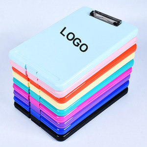 Factory Supply Custom Logo PP Material Folder Storage Box File Box A4 Clipboard with Pen Box