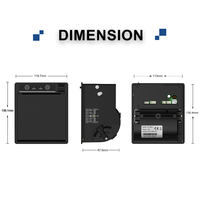Imprimante thermique Android à micro-panneau intégré haute vitesse Cashino EP-382CK de 3 pouces avec clé