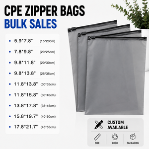 ถุงซิปล็อคแบบด้านพิมพ์ลายตามสั่งสำหรับขายส่ง ทำจากวัสดุ CPE ปิดผนึกได้ เหมาะสำหรับจัดเก็บเสื้อผ้า เสื้อยืด กางเกง รองเท้า เสื้อขนสัตว์ - Product Image 1