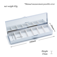 Organisateur de pilules à 7 compartiments, boîte de rangement pour médicaments et capsules, boîte à pilules hebdomadaire, DIY, en métal et plastique, étui à pilules pour 7 jours