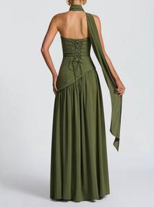 Alta calidad al por mayor elegante sólido Maxi vestido de alta abertura sin espalda sin tirantes largo Sexy alta calidad <span class=keywords><strong>fiesta</strong></span> Formal vestido Casual - Product Image 6