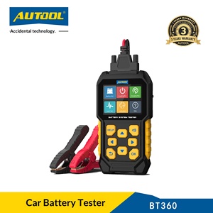 Autobatterie-<span class=keywords><strong>Tester</strong></span> 12V/24V Spannung Kapazität Lebensdauer Widerstandsmessung für 12V und 24V Fahrzeuge Schwarz/Gelb - Product Image 2