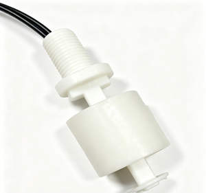 Capteur de niveau de liquide, interrupteur à flotteur en plastique blanc avec câble noir pour la détection de niveau élevé ou bas - Product Image 1