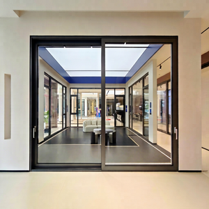 Puerta Corredera Reforzada Deioux con Doble Acristalamiento de Vidrio Templado, Aislamiento Térmico Superior, Tamaño Personalizado para Apartamentos y Centros Comerciales - Product Image 1
