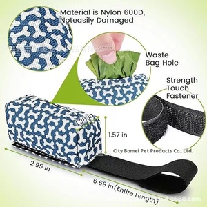 Mini recogedor de caca de perro de plástico biodegradable portátil, suministros para mascotas al aire libre, bolsa de basura, bolsas de basura para perros, distribuidor de bolsas de estiércol para perros - Product Image 2