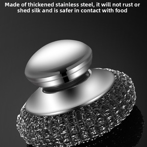 Silicone Kitchen <b>Cleaning</b> <b>Brush</b> Stainless Steel Wire <b>Brush</b> for Dishwashing Dishwasher Safe - Product Image 3
