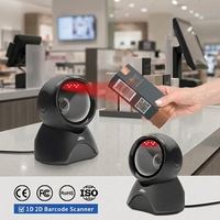 Plataforma de Escaneo de Códigos de Barras de Escritorio JR T58, Lector de Códigos QR 1D y 2D con Cable