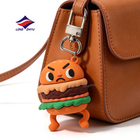 Porte-clés personnalisés Longzhiyu en PVC 3D, mignons, bleu clair, en forme de poupée, cadeaux, porte-clés en caoutchouc PVC avec logo personnalisé