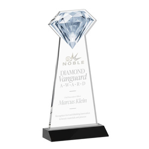 Trofeo de Cristal Transparente Noble Diamond <span class=keywords><strong>Vanguard</strong></span> Award con Base Negra y Logotipo Grabado para Reconocimiento de Innovación Corporativa - Product Image 5