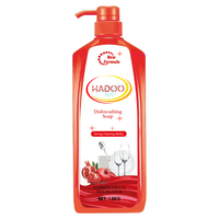 Liquide vaisselle écologique parfum citron avec 15-30% d'ingrédients actifs, détergent efficace pour éliminer les graisses de cuisine