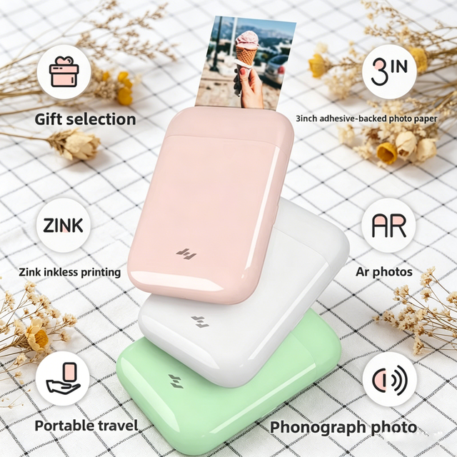 Wireless Instant Printing Smart Mini Device Pocket Photo Printer