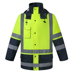 Abrigos de Trabajo de Invierno para Hombre con Cinta Reflectante de Alta Visibilidad, Chaleco de Seguridad Impermeable Personalizable para Trabajos de Seguridad - Product Image 3