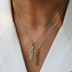 Collana con ciondoli in ottone <span class=keywords><strong>per</strong></span> <span class=keywords><strong>mamma</strong></span> ciondolo collana a catena <span class=keywords><strong>per</strong></span> clavicola <span class=keywords><strong>gioielli</strong></span> <span class=keywords><strong>per</strong></span> la <span class=keywords><strong>festa</strong></span> <span class=keywords><strong>della</strong></span> <span class=keywords><strong>mamma</strong></span> - Product Image 2