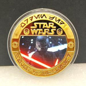 5 Tipos de Medallas Conmemorativas de Star Wars, Monedas de Anime de Dibujos Animados para Bodas y Cumpleaños - Product Image 4