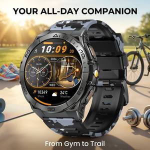 CACGO K71 Smartwatch Robusto per Lavoro Pesante e Sport all'Aperto, Orologio Intelligente per Operai Edili con Funzione Chiamata e Fitness - Product Image 2