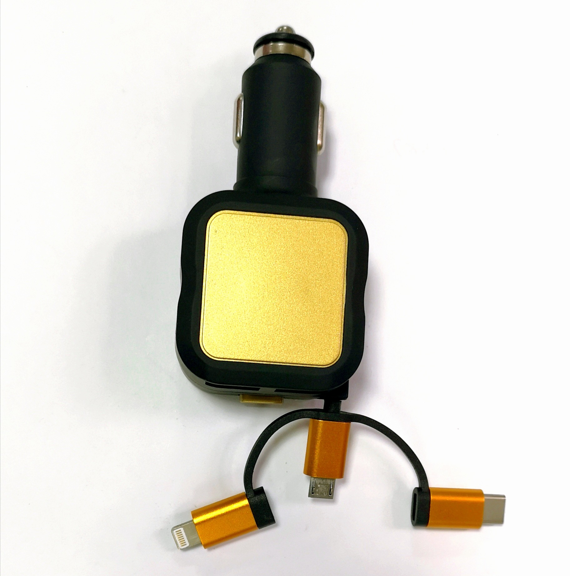 multi-functional 3 in 1 4.8A Hot-sale car usb charger,fast car charger with usb and cable for smartphone