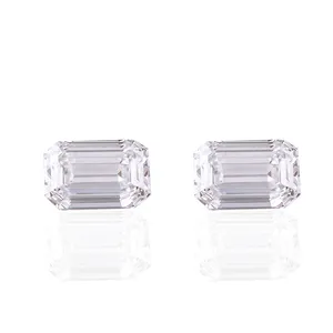 Großhandel Loose Diamond 6x8mm 2 Karat Smaragds chliff Moissan ite Diamond Preis pro Karat Lose Moissan ite Edelsteine