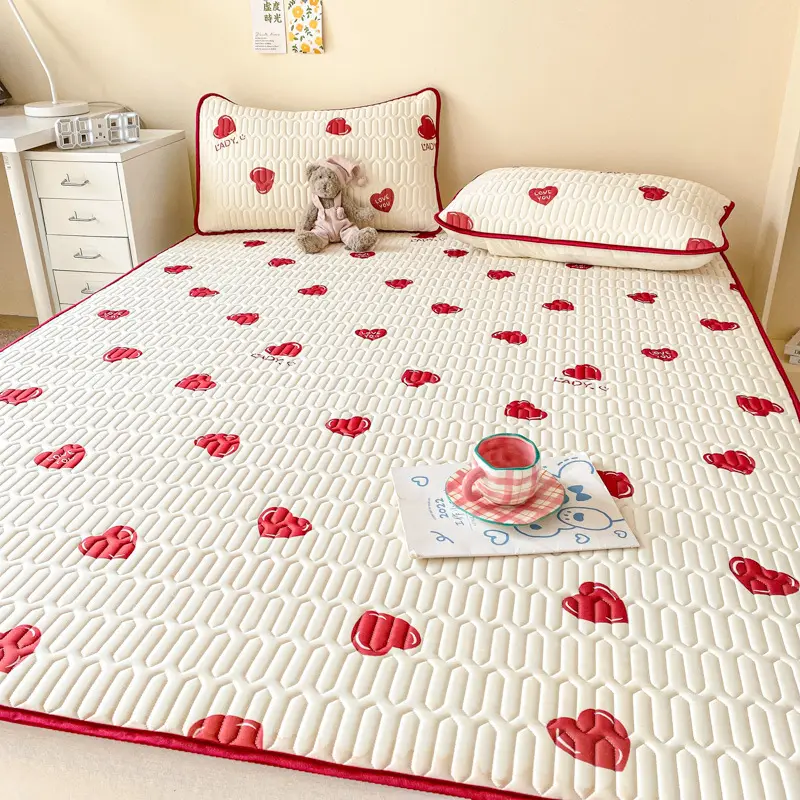 Amazon Thailand Natural Latex best-selling ice mattress sheet memory foam ice cooling bed sheet Summer Sleeping mattress covers
