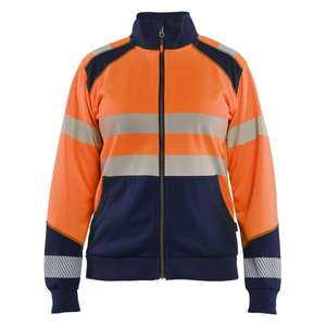 BLAKLADER - 350825285389L Sudadera Hi-Vis Mujer con cremallera Naranja/Azul marino-EAN 7330509933589 ROPA DE TRABAJO DE 2017 - Product Image 1
