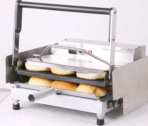 Petit équipement commercial de restaurant de hamburger Machine de chauffage Double poêle à hamburger équipement de grille-pain automatique - Product Image 5