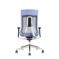 Fauteuil de bureau moderne avec design exécutif réglable, ergonomique, en tissu maillé, métal et mousse