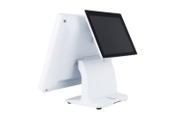 Caisse enregistreuse, terminal tablette, double écran, carré, pour restaurant, système de point de vente en aluminium