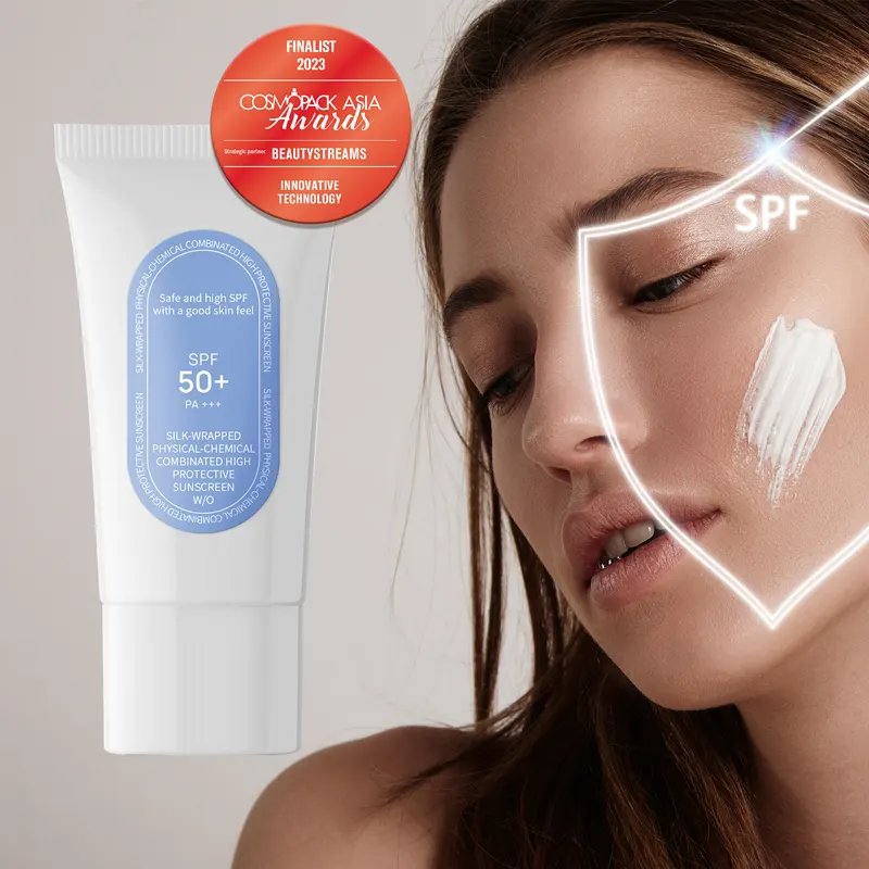 Formule sans odeur totalement invisible en apesanteur spf 50 hydratant visage sans huile écran solaire invisible pour le visage