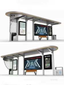 Parada de Autobús Inteligente en Oferta, Pantalla LED para Publicidad Exterior, Toldo para Espera de Autobús, Fabricación de Mobiliario Urbano - Product Image 6