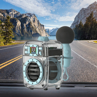 Haut-parleur de karaoké transparent, mini lecteur audio sans fil portable avec microphone, écran LED pour la chambre, la voiture, les voyages