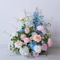C-592 Vente en gros de boules de fleurs de mariage de 30 cm, 40 cm, 50 cm, bleu rose, centre de table pour la décoration de fête de mariage