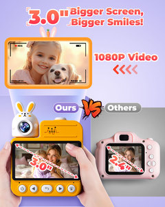 Cámara de impresión digital para niños de 3 pulgadas 1080P Cámara para niños Impresión <span class=keywords><strong>instant</strong></span>ánea con lente giratoria de 180 grados Cámara de video Selfie - Product Image 5