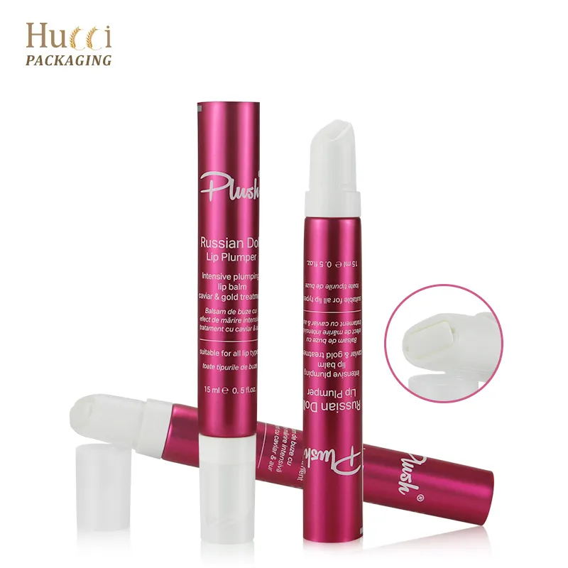 Tubes à rouleaux souples pour brillant à lèvres en or Rose, 5/10/15ml, rouleau, applicateur de Massage, emballage cosmétique