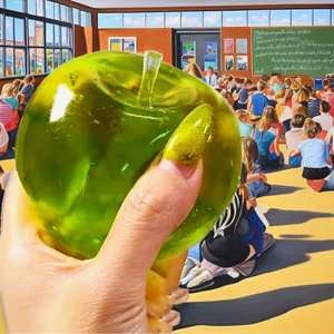 New 8cm Maltose Green Tea Apple TPR Squeeze Toy <b>Squishy</b> Ball Stress Relief Gift for Kids Adults Fatigue Release Toy Wholesale - Product Image 2
