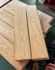 Suelos de madera maciza preacabados, suelos de roble <span class=keywords><strong>blanco</strong></span> ahumado europeo, laca curada UV para una alta durabilidad del tráfico - Product Image 2