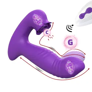 Wholesale Rose Flower Sucking Wireless Vibrator for Women Clitoris G Spot Dildo Thrusting Vagina Goods Sex Toys for Couples