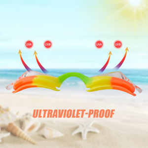 कार्टून मजेदार के लिए उच्च गुणवत्ता सिलिकॉन बच्चों काले चश्मे अजीब बात है प्यारा तैराकी चश्मे बच्चों रंगीन - Product Image 2