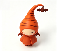 Statue de personnage de dessin animé personnalisée en PVC et ABS sur le thème de l'elfe chauve-souris d'Halloween, figurine OEM sur mesure pour la vente en gros de produits de marque, fabriquée en Chine