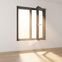 Ventanas Francesas de Aluminio con Rotura de Puente Térmico, Vidrio Triple Templado, Aislamiento Térmico, Diseño Moderno para Uso en Villas