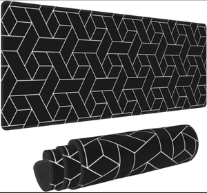 Tapis de souris XL noir et blanc, adapté aux ordinateurs de jeu, tapis de clavier, travail, maison, bureau, 31,5 <span class=keywords><strong>x</strong></span> 11,8 pouces. - Product Image 1
