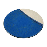 Service de vaisselle plat moderne et personnalisé de luxe de 8 pouces dentelle gaufrée dorée nouvelle assiette à soupe en os plateau sûr pour la maison
