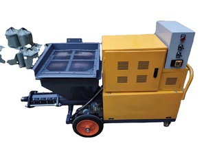 <span class=keywords><strong>Pistolet</strong></span> à <span class=keywords><strong>mortier</strong></span> électrique jaune professionnel-Outil de plâtrage portable à haute pression pour la construction de murs - Product Image 2