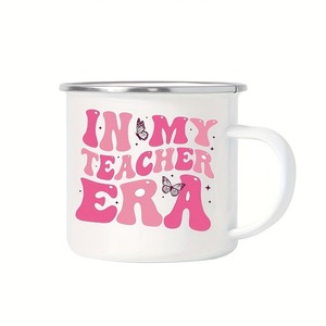 Taza de Esmalte Sublimada Navideña con Borde Plateado, Personalizada, Creativa, el Mejor Regalo de Cumpleaños, Regalos Personalizados para el Día de San Valentín - Product Image 3