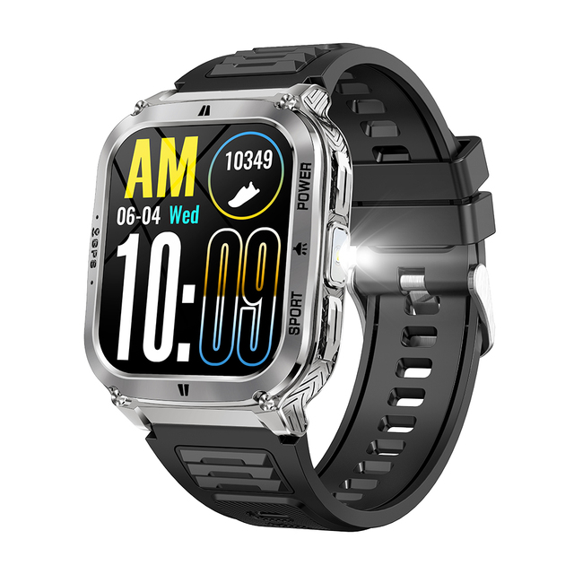 2025 Smart Watch Fitness Tracker Android Blood Oxygen Blood Pressure 1.83" Square Screen 3 ATM Waterproof GPS Compass