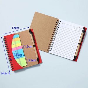 Custom Sticky Notes Set Logo Repositionable Kraft <b>Memo</b> <b>Pad</b> Combo With Pen Slot for Office Promotions - Product Image 4