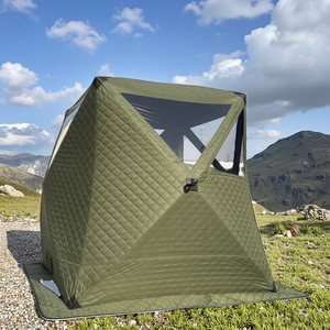 Tente <span class=keywords><strong>de</strong></span> sauna d'hiver Warmfire Oxford à triple couche pour la pêche sur glace, grande fenêtre, une chambre, ouverture rapide automatique, durable et thermique - Product Image 5